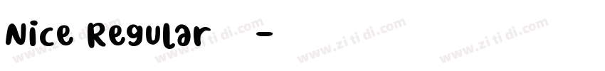 Nice Regular字体字体转换